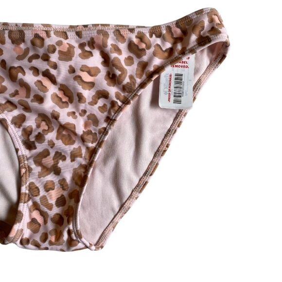 NWT GB by Gianni Bini Cheetah Animal Print Bikini Bottoms Size M Pink Tan - Picture 3 of 7